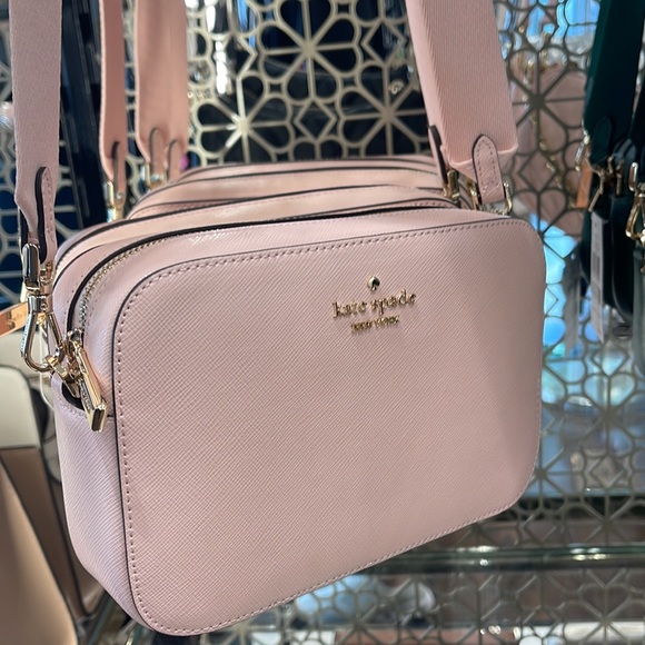 Kate Spade Madison Mini Camera Bag Crossbody Conch Pink nwt - Picture 2 of 10